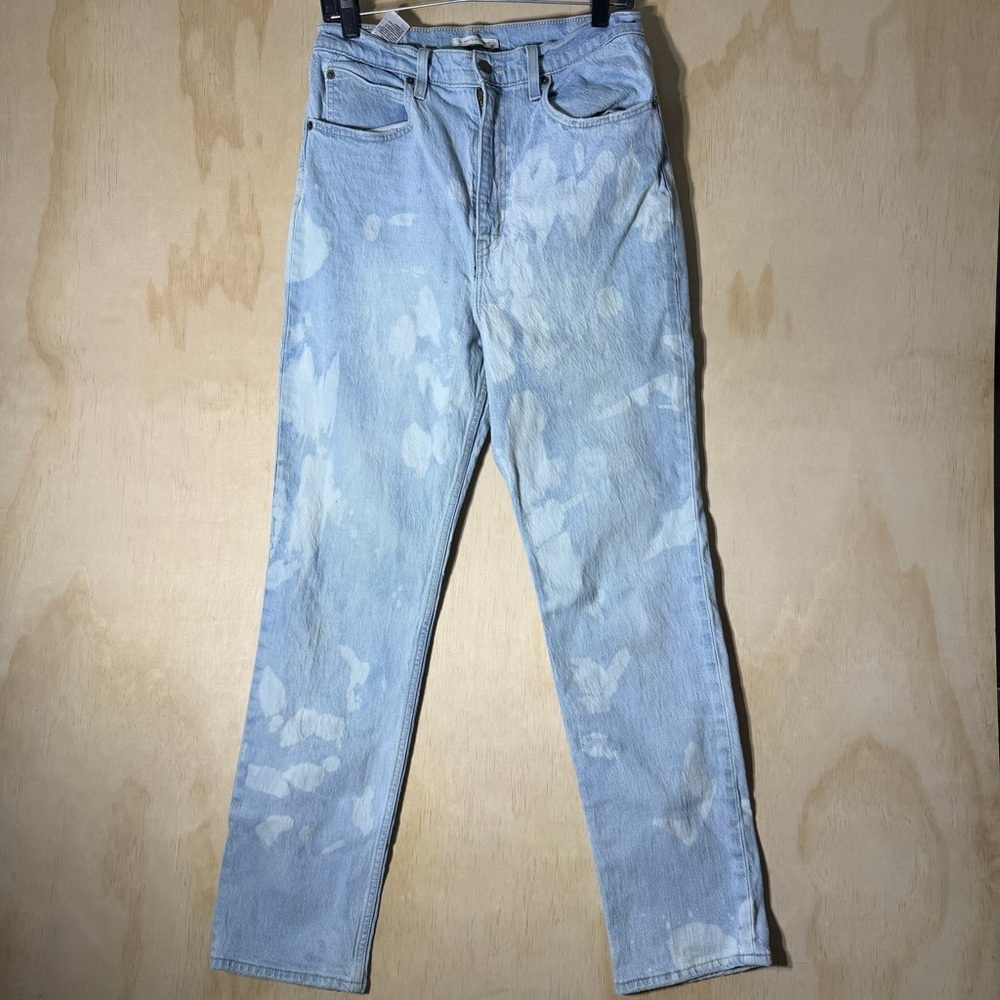 Levi’s 70s High Slim‎ Straight Jeans Women’s 30 Light Wash Bleached Distressed